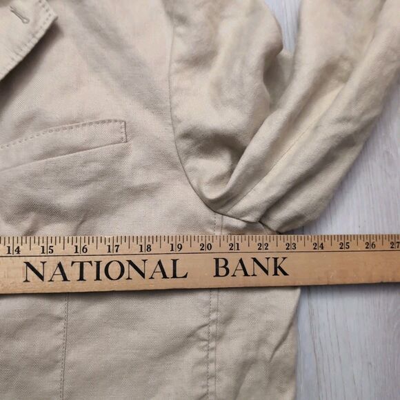 Tommy Bahama Linen Blnd Unstructured SportCoat Blazer Mens XL Beige Suit Jacket - Picture 3 of 5